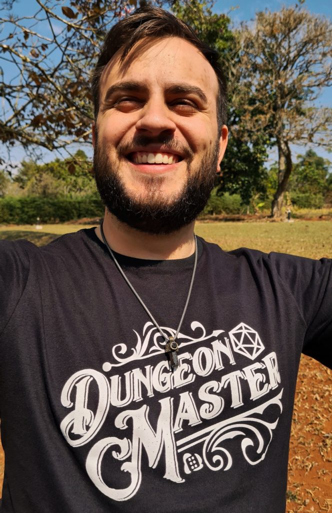 Camisetas de RPG - Nuckturp - Dungeon Master - Mestre de RPG - Vitor Gimenes