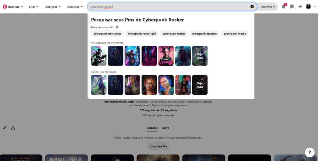 Cyberpunk 2020 - Pinterest - Criação de Personagem de RPG - Nuckturp